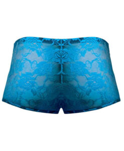Alternative view of Mini Shorts Neon Lace Turquoise Blue Large
