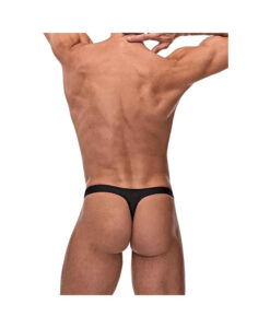 Alternative view of Male Power Nylon Lycra Pull Tab Thong Black OS