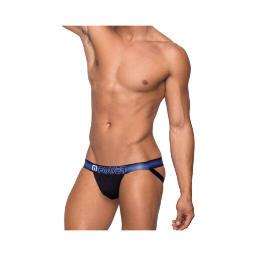 Male Power Pocket Pouch Jock With Pocket Cavity Black Sm - Image 2