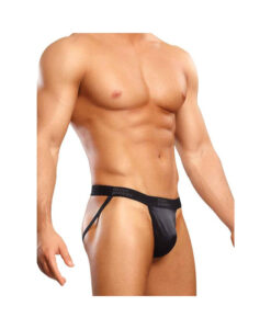 Alternative view of Male Power Satin Lycra Jock Strap S/M Black