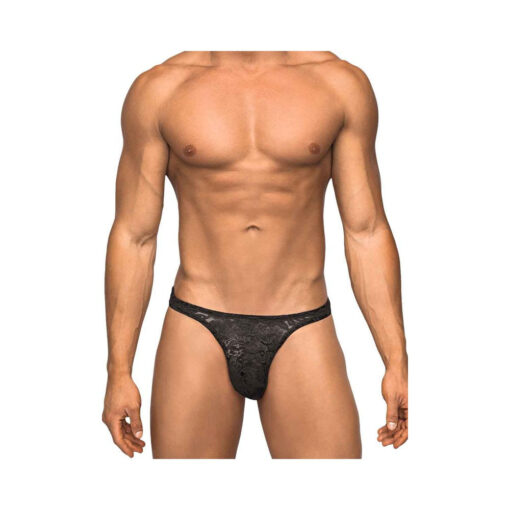 Bong Thong Stretch Lace Black Small/Medium - Image 3