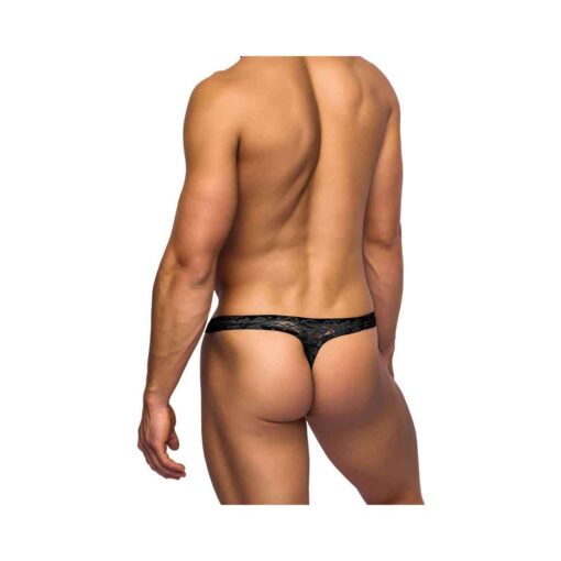 Bong Thong Stretch Lace Black Small/Medium - Image 2