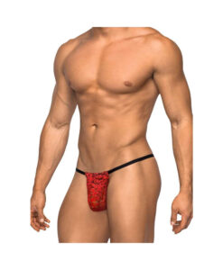 Male Power Stretch Lace Posing Strap One Size